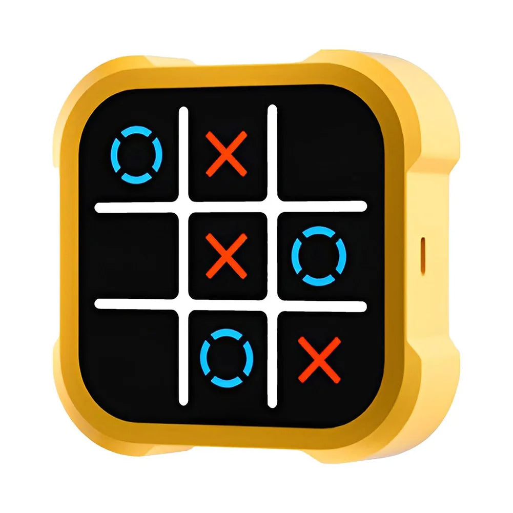 Interactive tic tac toe game with multiple modes portable design and electronic gameplay product shot