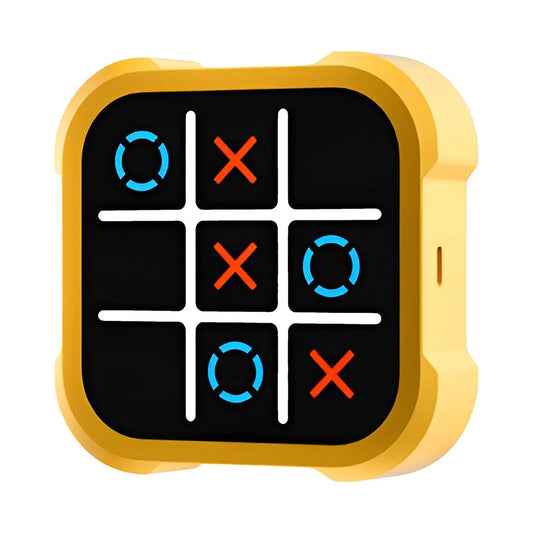 Interactive tic tac toe game with multiple modes portable design and electronic gameplay product shot