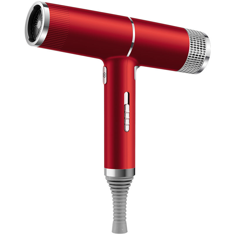 Ionic hair dryer in red color with hot and cold air settings designed for everyday hair drying and styling (Color: Red)