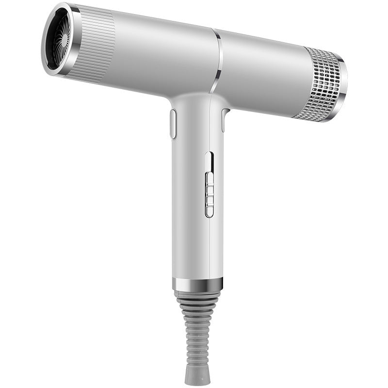 Ionic hair dryer in silver color with hot and cold air settings designed for everyday hair drying and styling (Color: Silver)