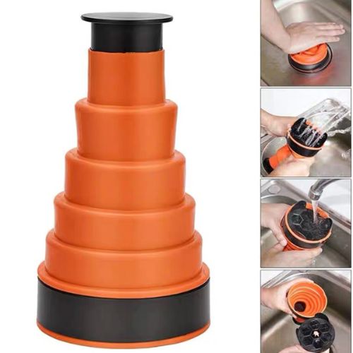 Kitchen sink plunger for unclogging drains in sinks bathtubs and showers