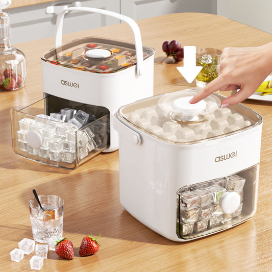 Large capacity ice cube maker tray with press release design for easy ice making and storage