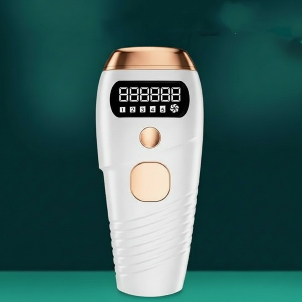Laser hair removal device in white color for gentle at home hair reduction and smoother looking skin (Color: White)