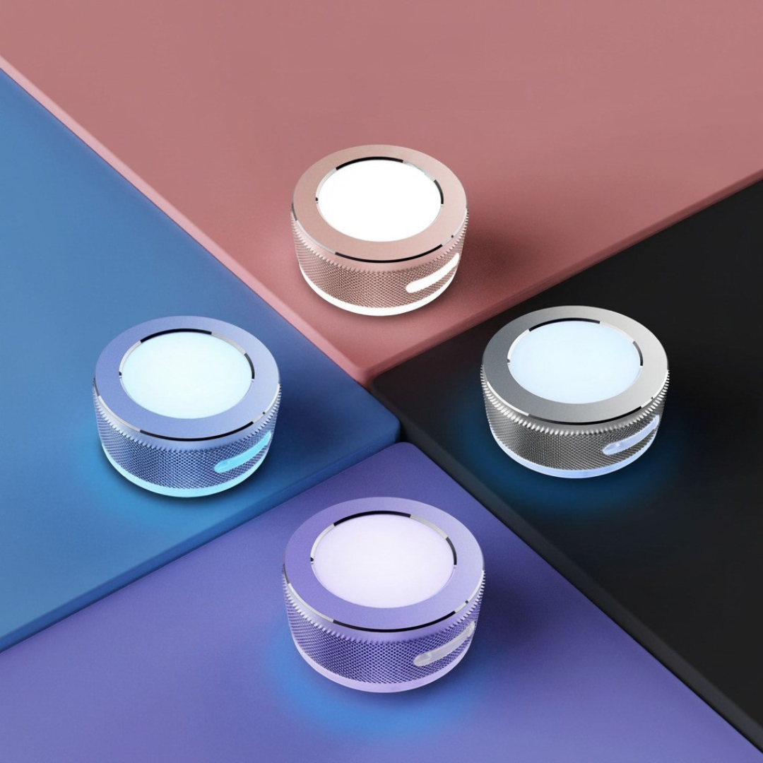 LED bone conduction speaker with vibration audio technology rgb lighting and portable bluetooth connectivity