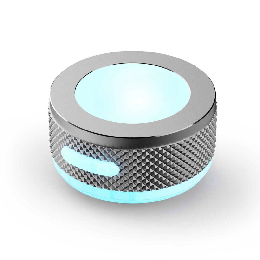LED bone conduction speaker in turquoise color with vibration audio technology rgb lighting and portable bluetooth connectivity (Color: Turquoise)
