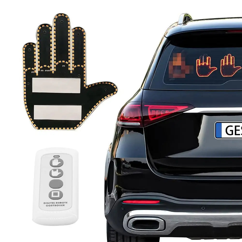 LED car gesture light displaying hand signals for drivers with easy installation product shot