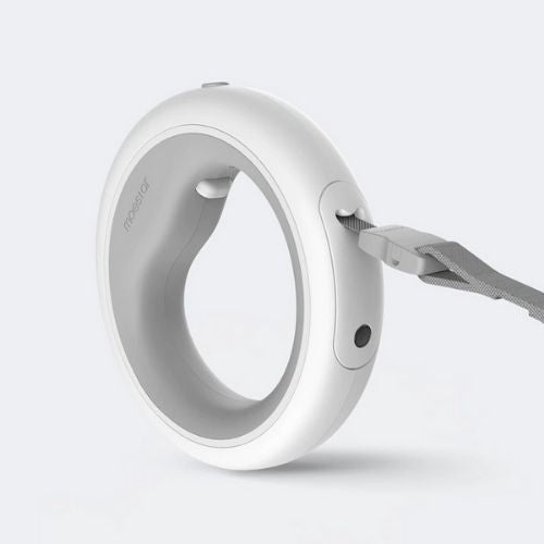 LED dog leash ring with illuminated hands free design for safer nighttime dog walks product shot