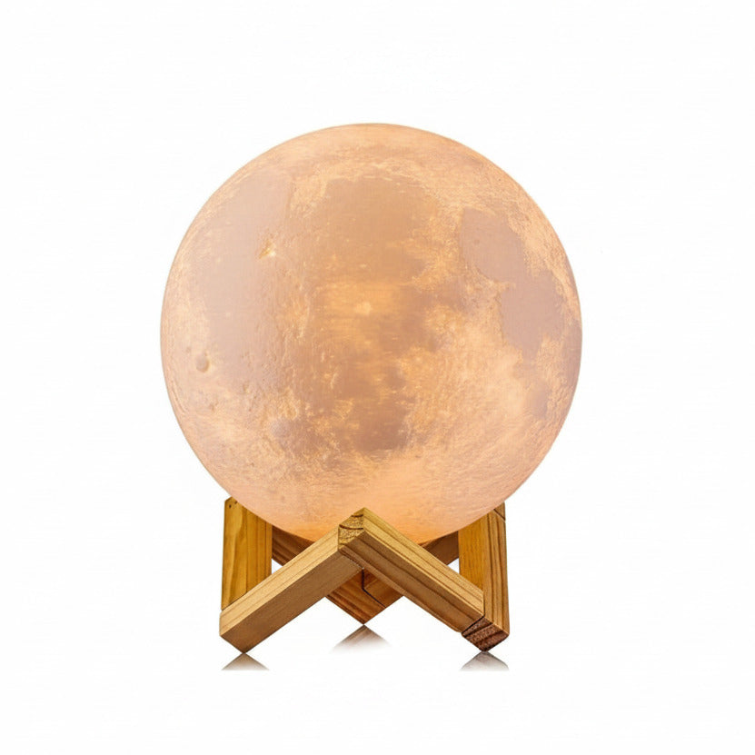 LED moon lamp with 16 color lighting remote control and ambient room decor design
