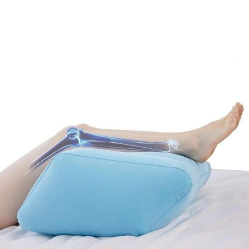 Leg elevation pillow with high density foam support for circulation comfort and relaxation product shot