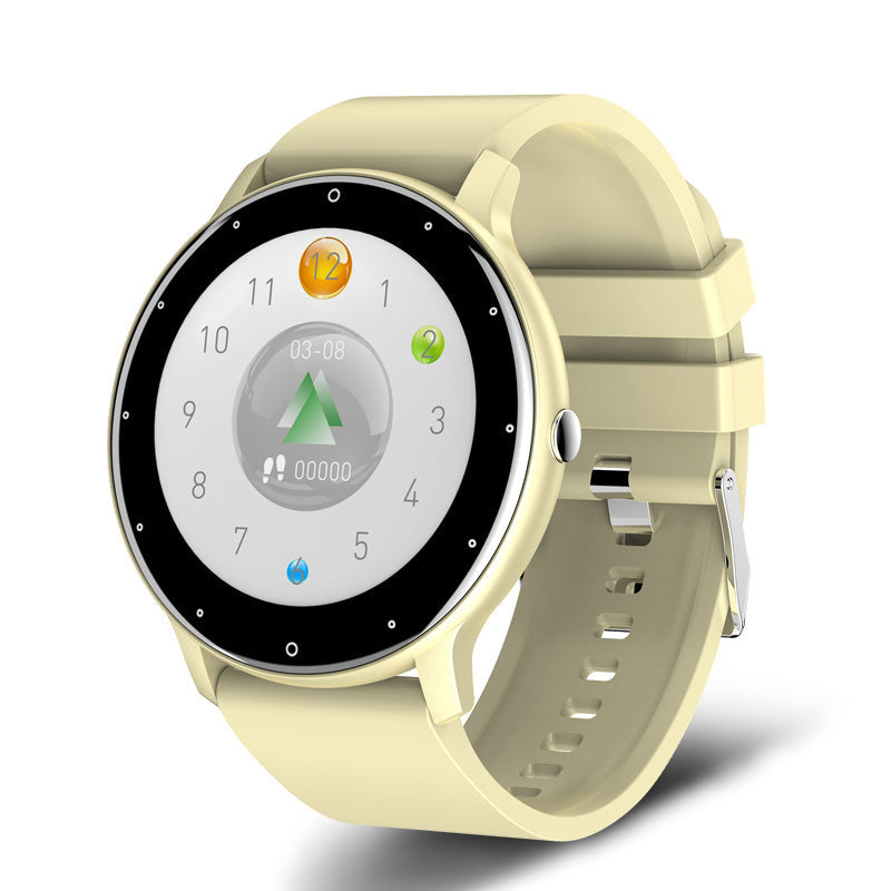 LIGE smartwatch in yellow color with touchscreen display fitness tracking features and silicone strap design (Color: Yellow)