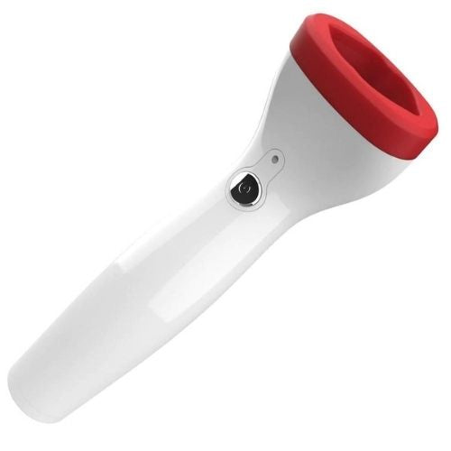 Lip plumping device with adjustable suction settings for fuller looking lips and non invasive beauty care product shot