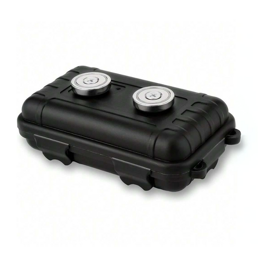 Magnetic key safe box with strong magnets for hidden under car key storage product shot