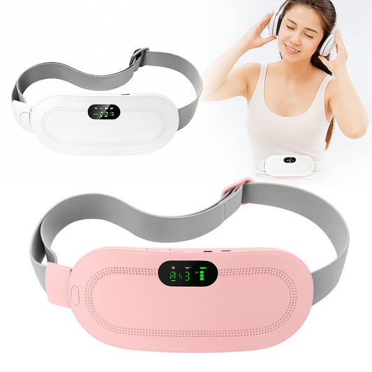 Menstrual heating belt with massage function for cramps relief and abdominal comfort duo