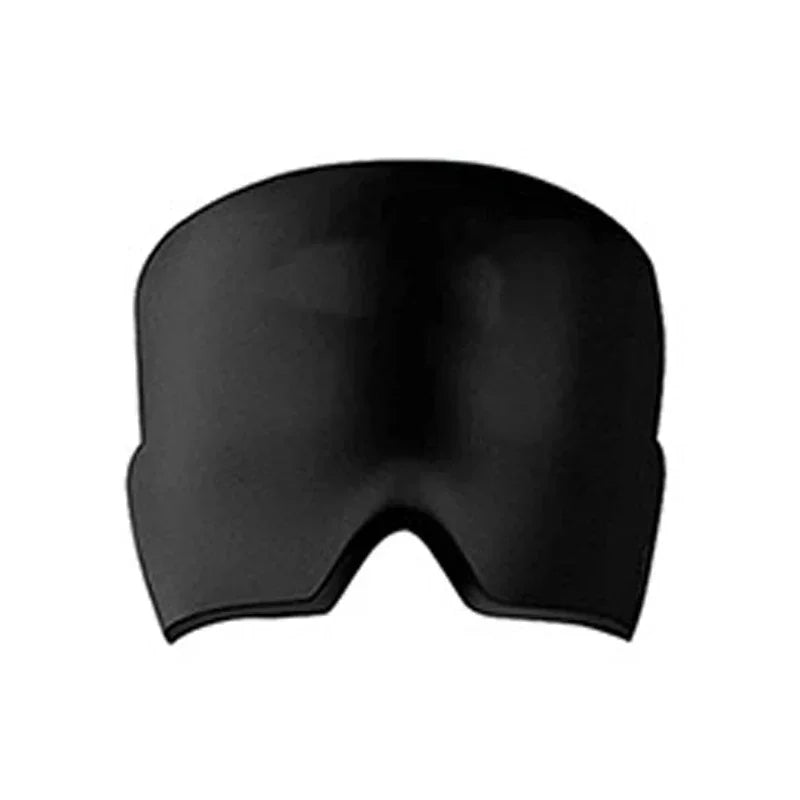 Migraine relief cooling cap in black color with wearable cold therapy and soft gel compression design (Color: Black)