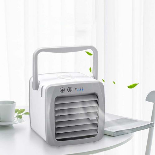 Mini air conditioner with cooling fan humidifier function and portable desktop design alternate product shot
