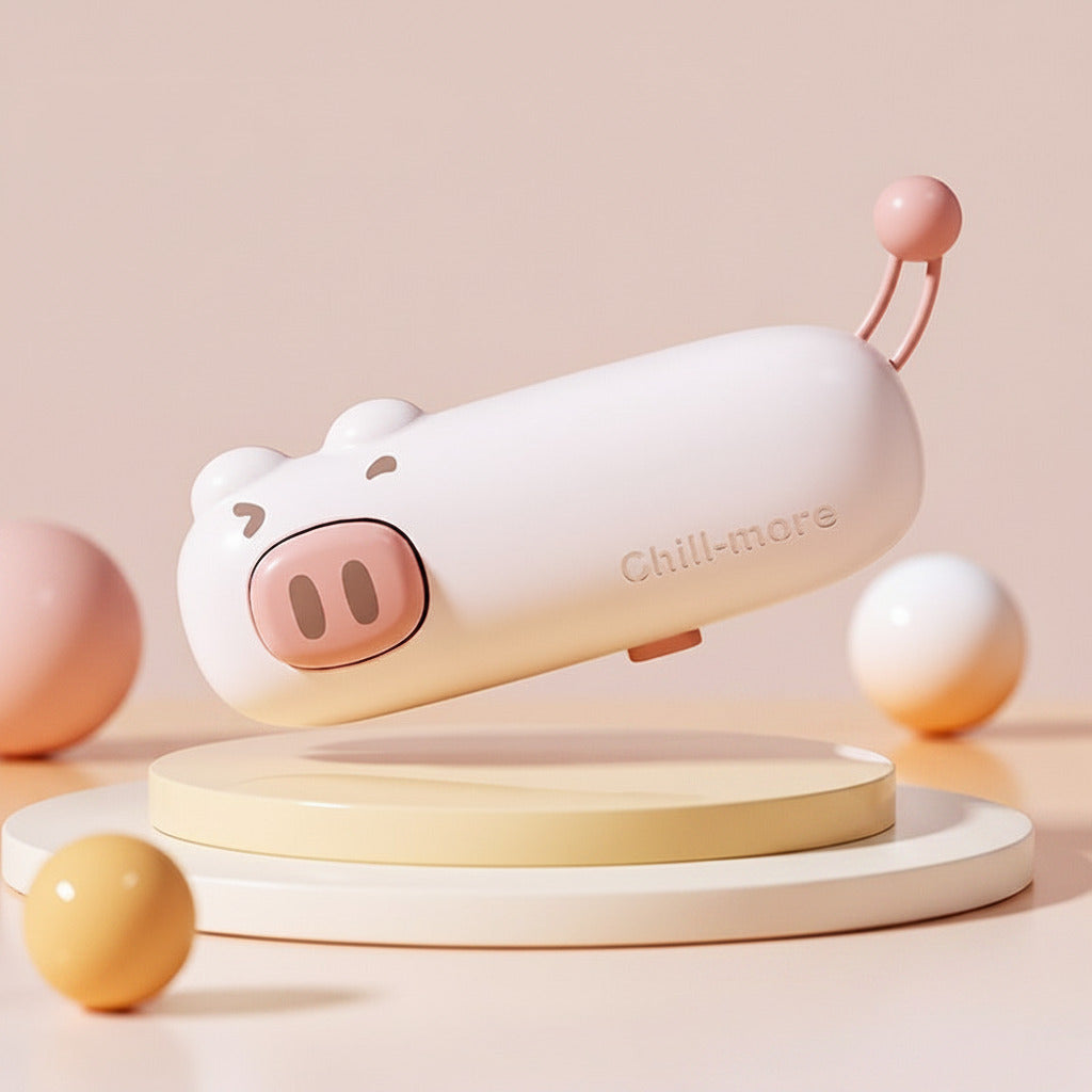 Mini portable bag sealer in piggy style with rechargeable compact design for resealing snack bags and keeping food fresh (Style: Piggy)