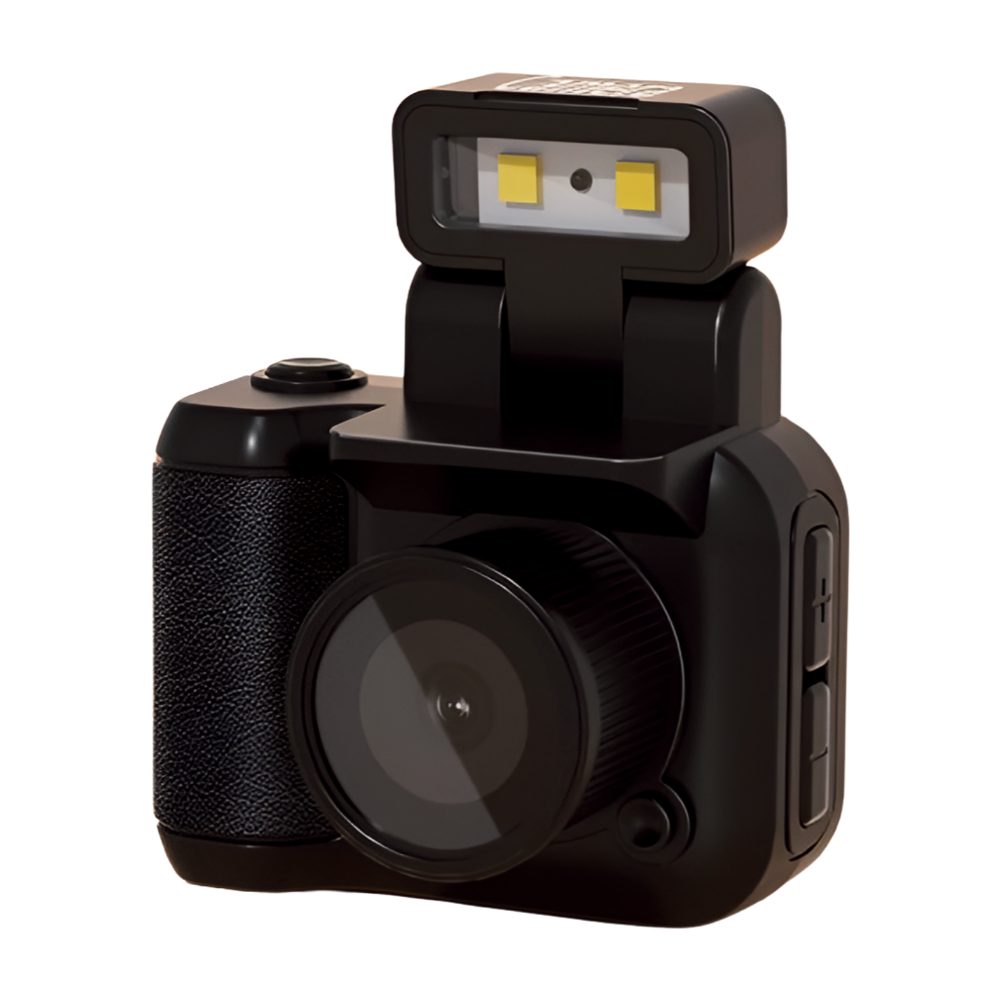 Mini retro camera in black color with 1080p recording compact design display screen and extra battery (Color: Black)