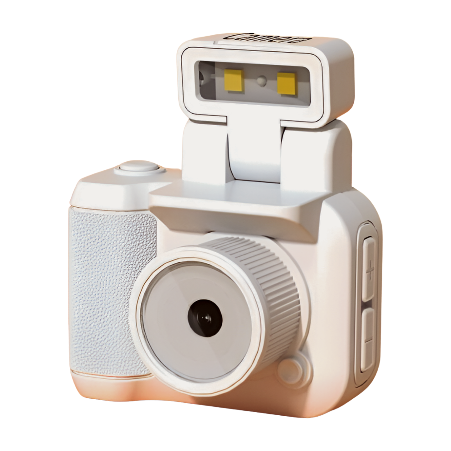 Mini retro camera in white color with 1080p recording compact design display screen and extra battery (Color: White)