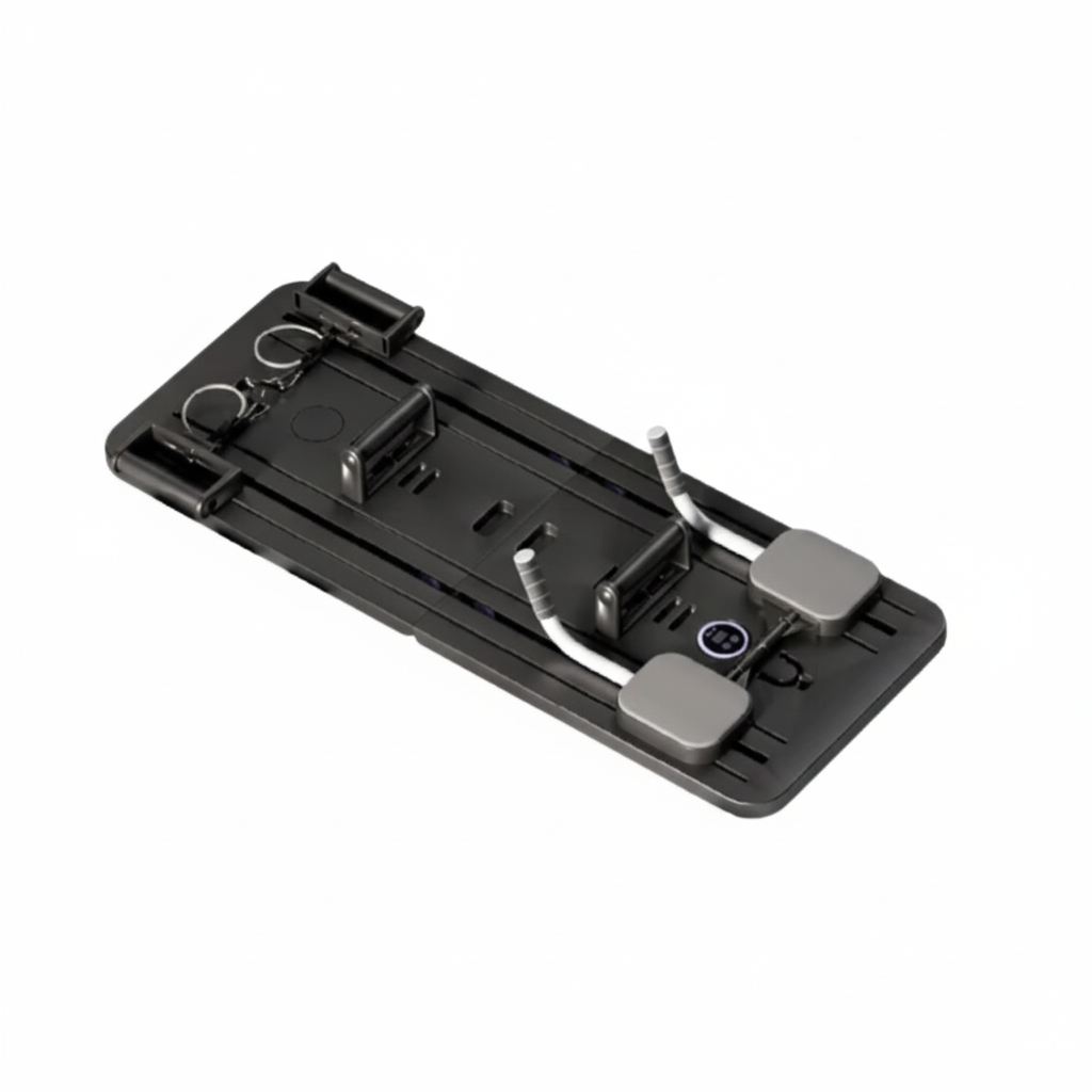 Multifunctional abdominal board in purple color for core workouts with resistance bands and home fitness training (Color: Black)