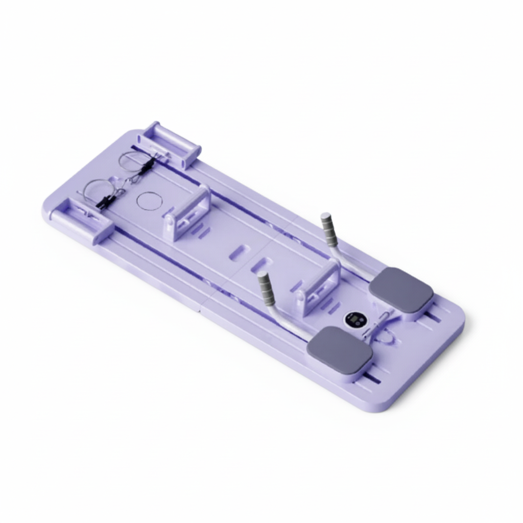 Multifunctional abdominal board in purple color for core workouts with resistance bands and home fitness training (Color: Purple)