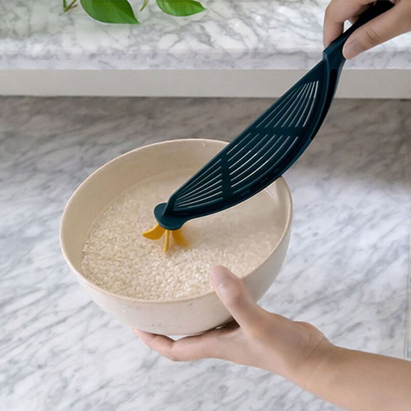 Multifunctional kitchen strainer for draining pasta rice and vegetables compact and easy to use depiction of mixer feature