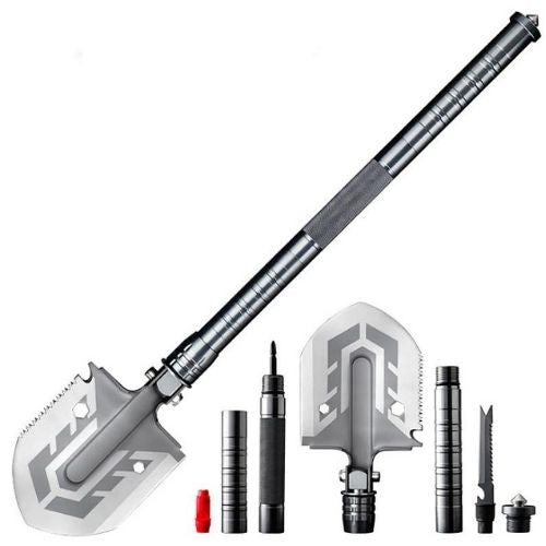 Multifunctional portable shovel with folding design for camping hiking gardening and outdoor survival use
