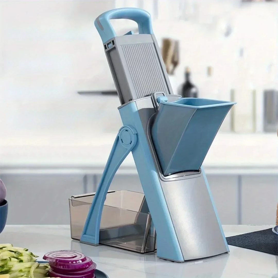 Multifunctional vegetable cutter with 40 cutting styles adjustable thickness and stainless steel blades product shot