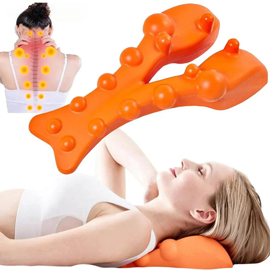 Neck and shoulder trigger point massager for tension relief and cervical support portable eva design