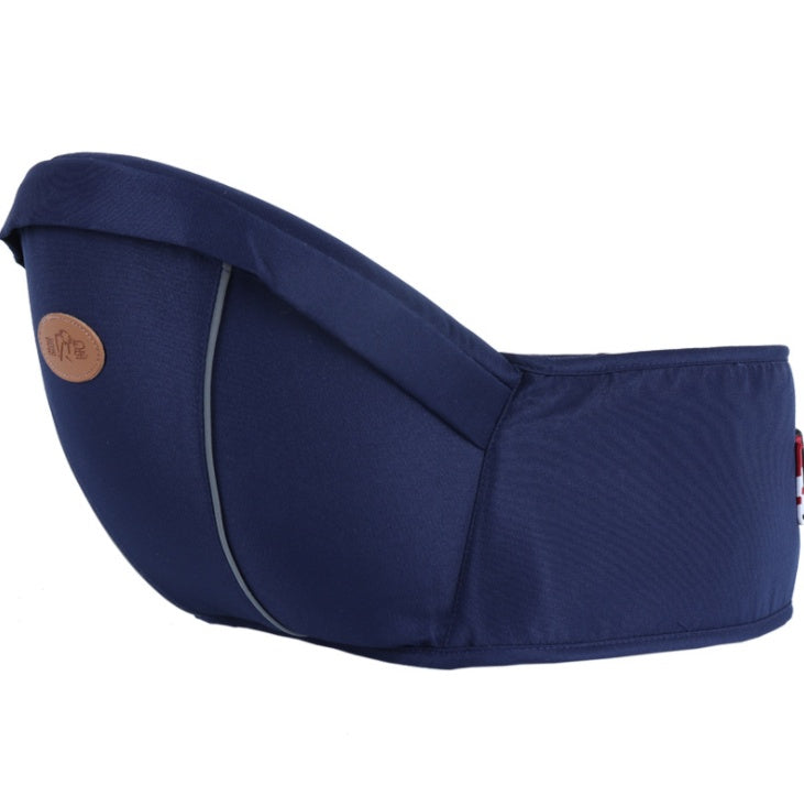 Newborn baby hip seat carrier providing secure waist support and comfortable hands-free carrying for infants in blue color (Color: Blue)