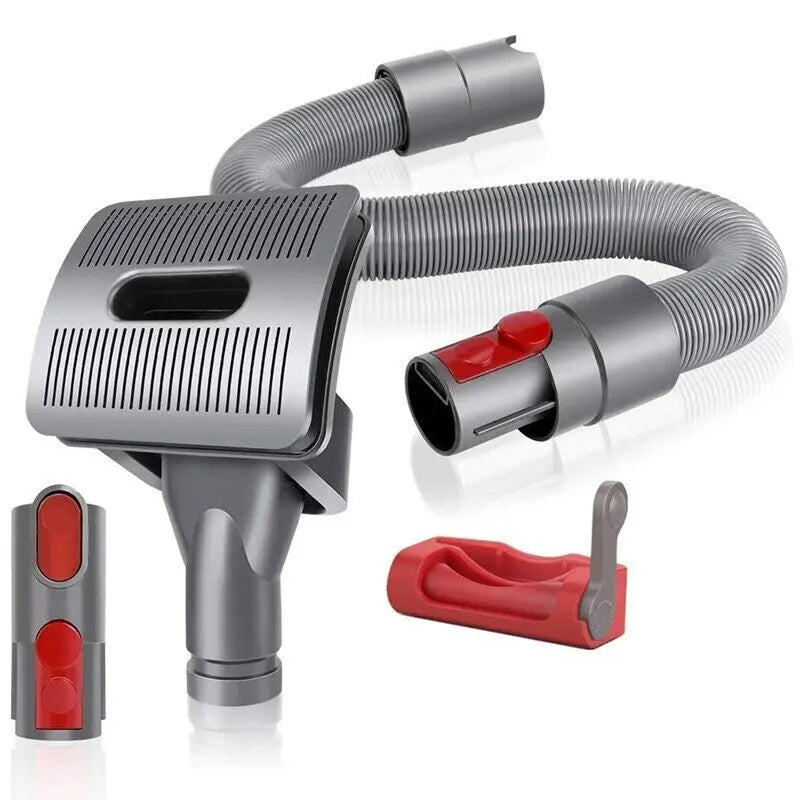 Pet grooming vacuum attachment for dyson compatible tool for removing dog hair directly into vacuum product shot