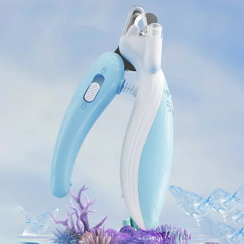Pet nail clippers with led light for safe and precise trimming for dogs and cats product shot