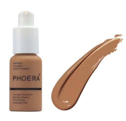 PHOERA matte concealer foundation cream set designed for oil control and smooth natural coverage in tan skin with medium undertones (Shade: 109)