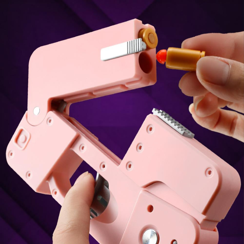 Phone style dart blaster compact transforming toy that unfolds into a fun shooting game depiction of reload