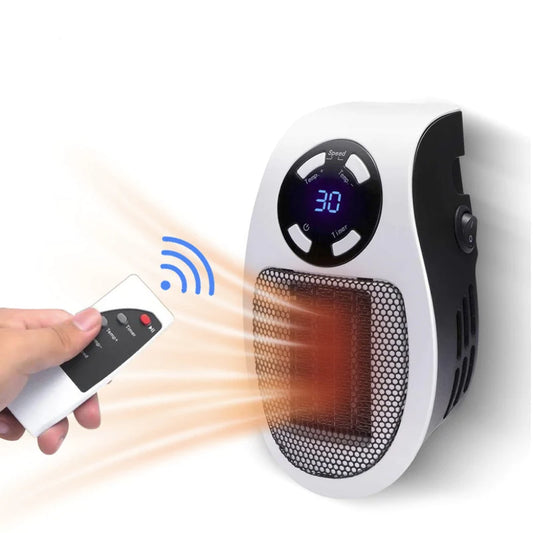 Plug in wall heater compact electric heater with adjustable thermostat for small spaces