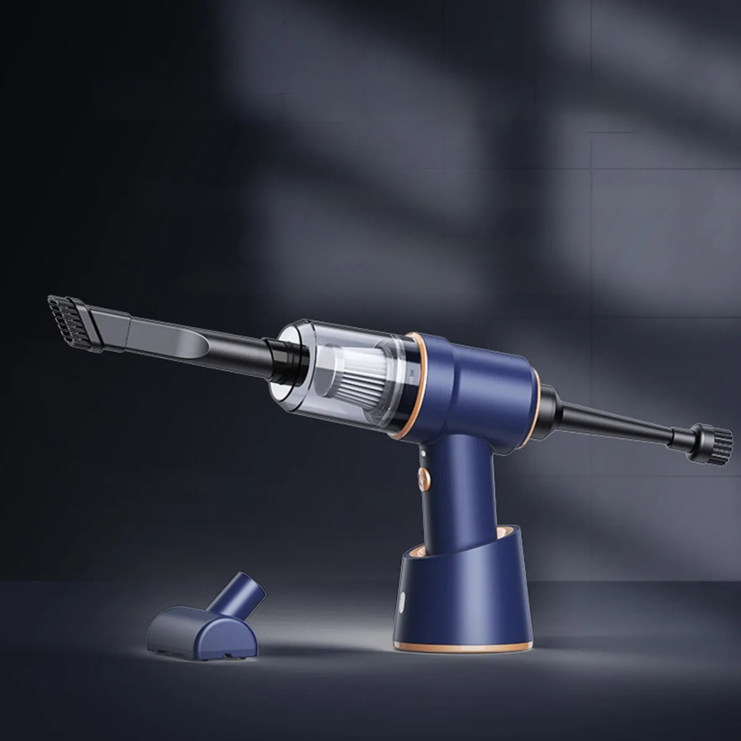 Portable car vacuum cleaner cordless handheld vacuum with strong suction and air duster product shot