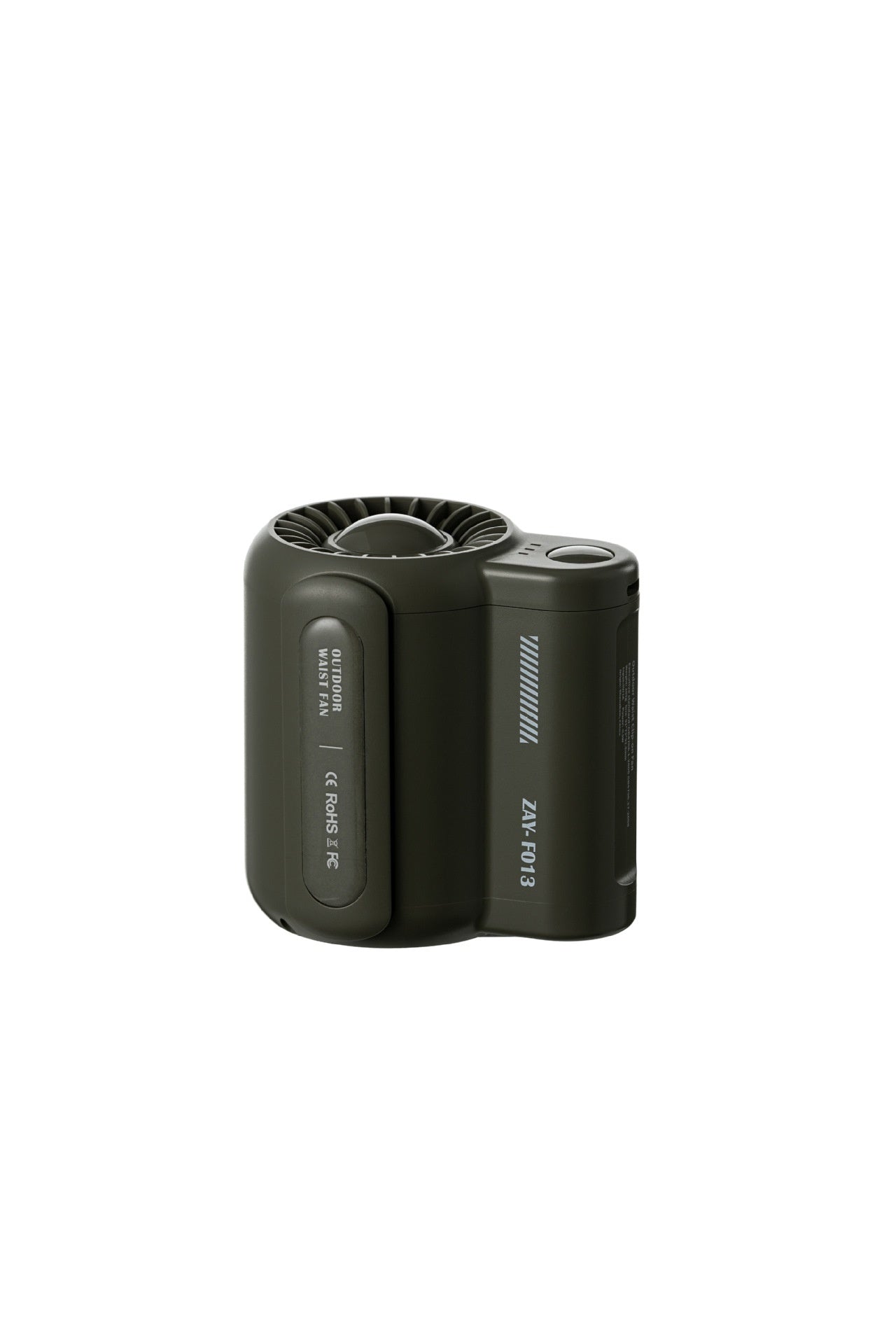 Portable USB cooling fan in green color with clip and wearable design for outdoor work, travel, and sports (Color: Green)