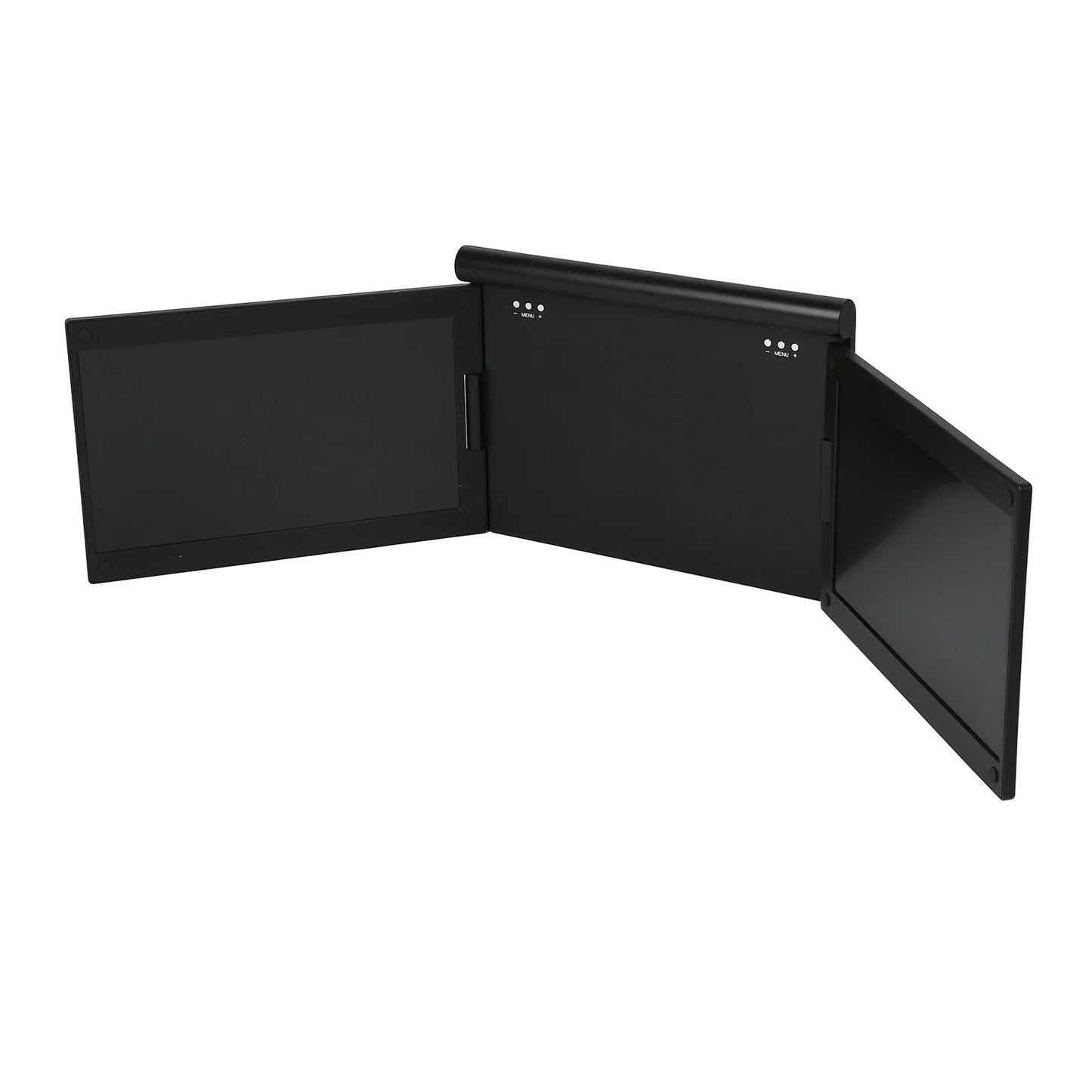 Portable dual screen laptop monitor extender with 14 inch display for multitasking and productivity front angle product shot