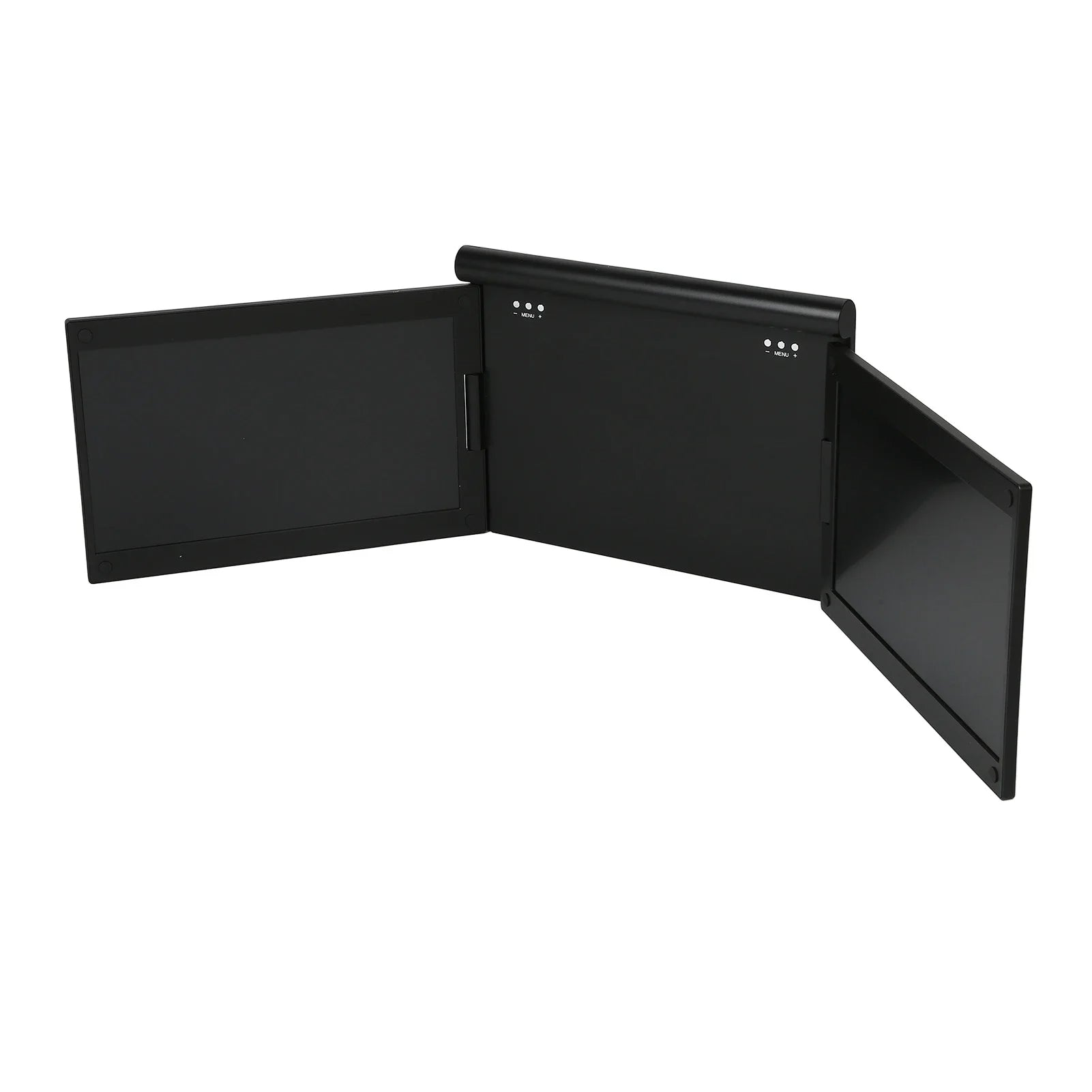 Portable dual screen laptop monitor extender with 14 inch display for multitasking and productivity front angle product shot