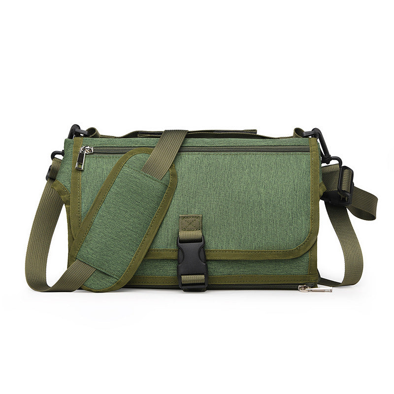Portable folding baby diaper changing pad designed for travel, providing a clean and comfortable surface for diaper changes on the go in green color (Color: Green)