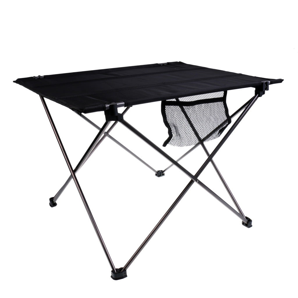 Portable folding camping table in gray color lightweight compact outdoor table for hiking picnic and travel (Color: Gray)
