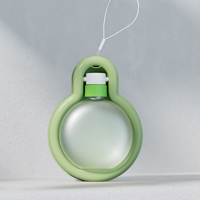 Portable pet water bottle in green color with foldable bowl and leak-proof design for dogs and cats travel hydration (Color: Green)