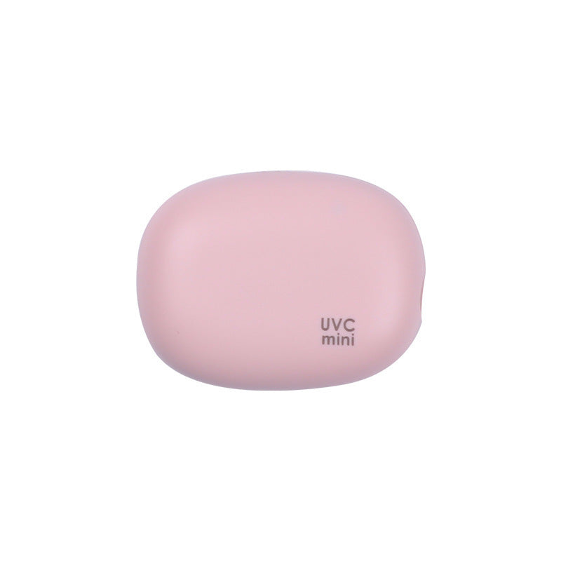 Portable UV toothbrush sanitizer case in pink color designed to help keep toothbrushes clean and protected while traveling or at home (Color: Pink)