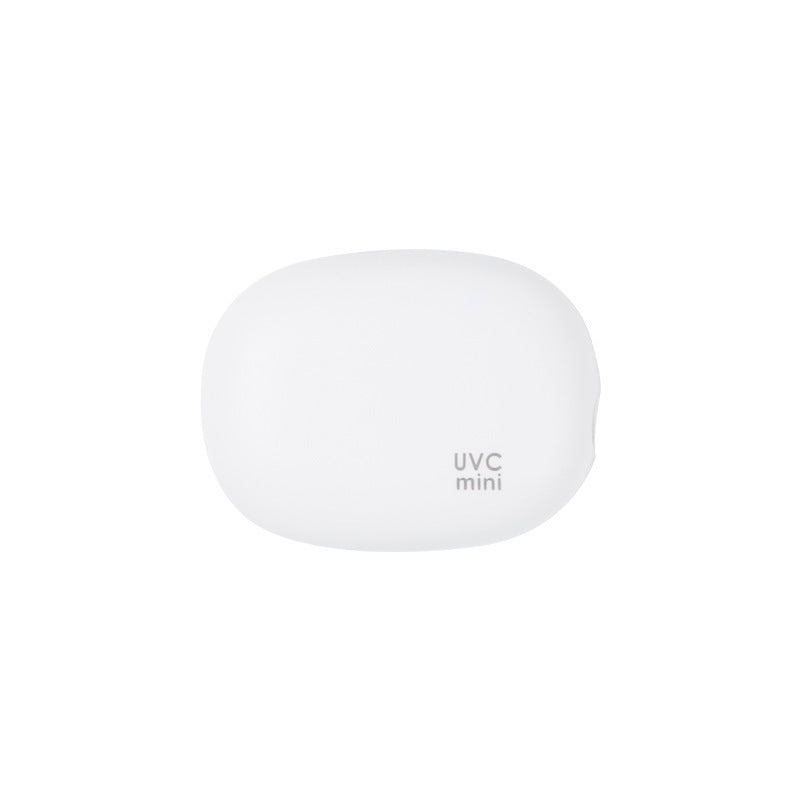 Portable UV toothbrush sanitizer case in white color designed to help keep toothbrushes clean and protected while traveling or at home (Color: White)