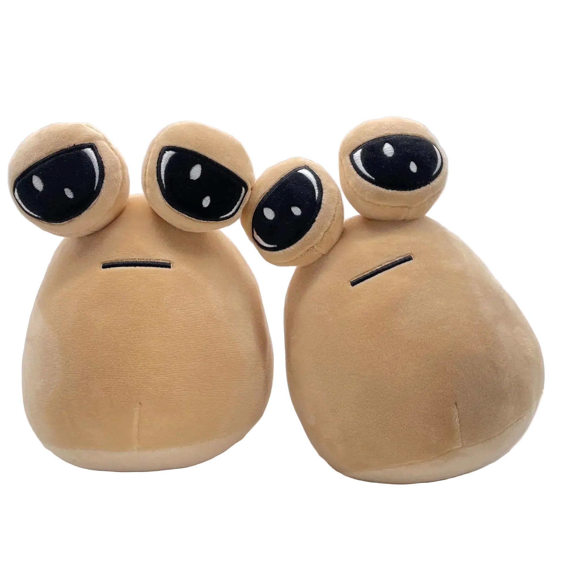 2 pieces pou plush toy soft stuffed doll with removable washable cover and PP cotton filling (Quantity: 2 Pieces)
