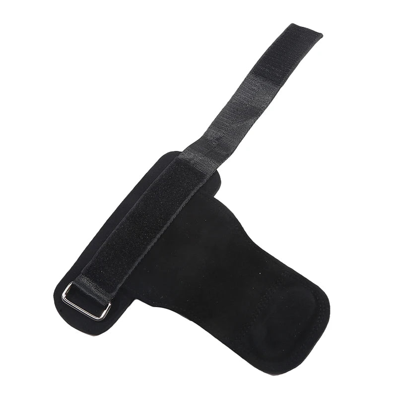 Power grip lifting straps in black color for strength training deadlifts and pull ups with wrist support (Color: Black)