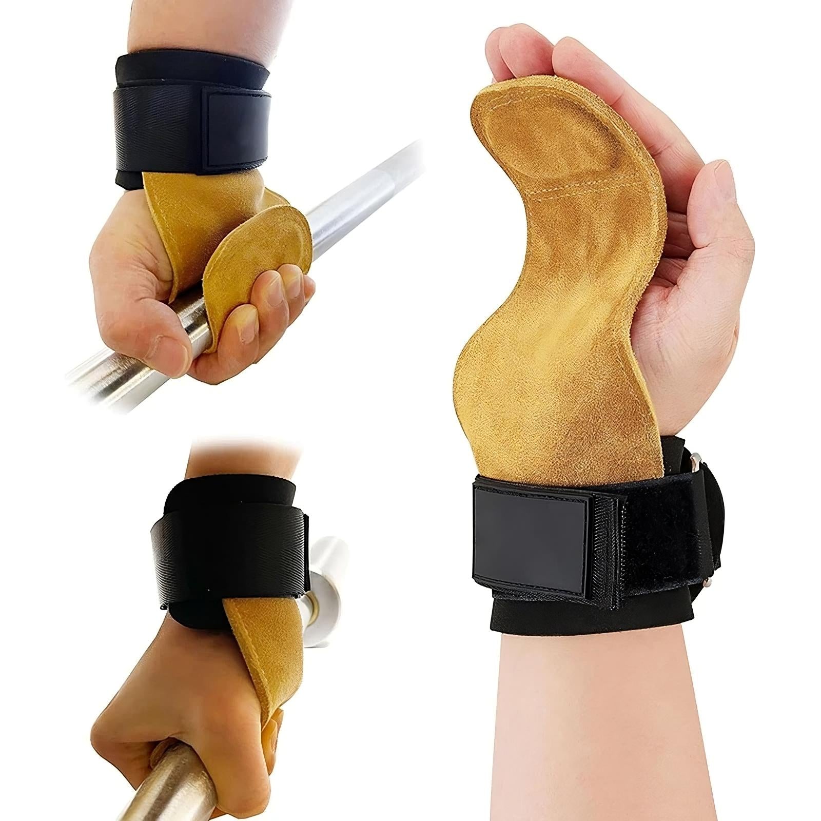 Power grip lifting straps for strength training deadlifts and pull ups with wrist support