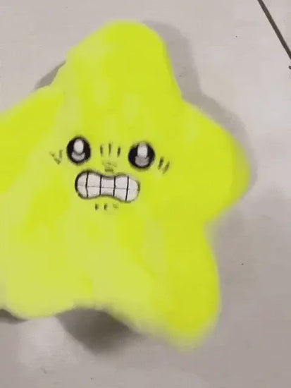 Dancing star plush toy with interactive movement soft cuddly design for kids video