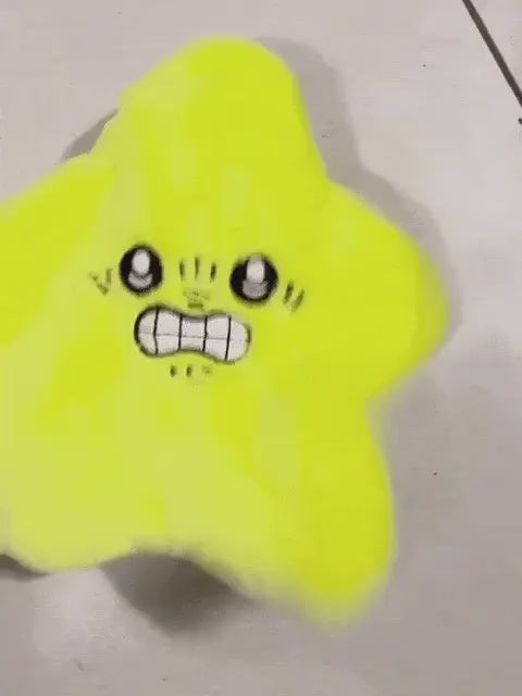 Dancing star plush toy with interactive movement soft cuddly design for kids video