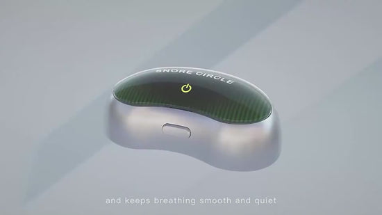 Smart anti snoring device with sleep tracking app connectivity and adjustable overnight comfort settings video