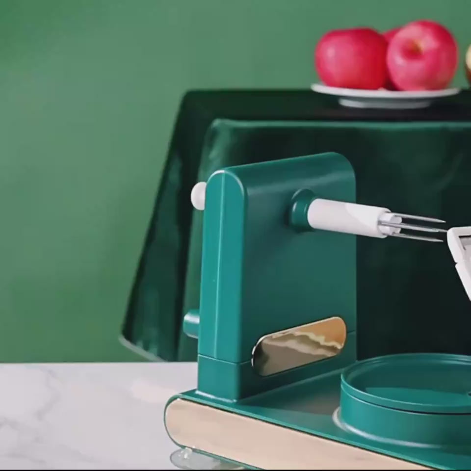 Multifunctional fruit and vegetable peeler with splitter included with stable suction base and easy manual peeling design video